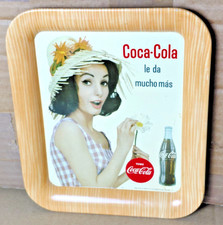 Vintage 1960's Coca-Cola Mexican Advertising Metal Serving Tin Tip Tray picture