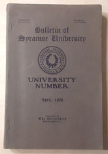 Syracuse University NY Bulletin Handbook Vintage History Book Antique 1906 picture
