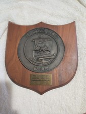 Vintage US Navy, Bronze USS JOSEPH HEWES,DE 1078 On Wood Plaque,12