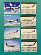 7 UNITED AIRLINES FLEET TRADING CARDS INCLUDING THE 747 picture