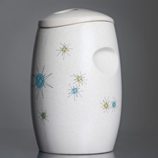 Franciscan Atomic Starburst Extra Large Canister & Lid, 10 3/8