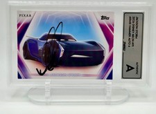 Topps Disney Pixar Neon Jackson Storm #91 signed by Armie Hammer SWAU Slab Cars picture