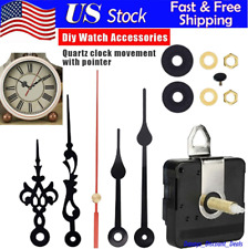 DIY Wall Quartz Clock Movement Mechanism Replacement Kit Tool Parts Red Hands US picture