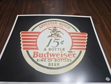  Anheuser-Busch Budweiser in Bottle 15 CentsUS-MadeSign (New) Reproduction 3 picture