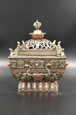 Handmade Copper Tibetan Buddha Incense burner picture