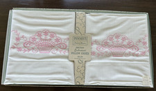 Vtg. Penny's Embroidered Pillow Cases Estate Sale Find Original Box picture