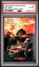 1994 Marvel Masterpieces #31 Dr. Doom : Gold Foil Signatures : PSA 6 picture