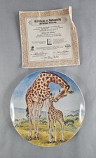 Vintage 1981 Knowles A Kiss For Mother Giraffe  Collector Plate Signs Of Love picture