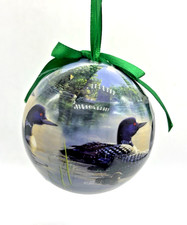 Loon Christmas Ornament Cape Shore Ball Lake Rustic Camp Cabin Lodge NEW 2.5