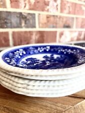 Spode’s Tower Blue Coupe Cereal Bowls With Gadroon Edge & Old Mark (Set Of 6) picture