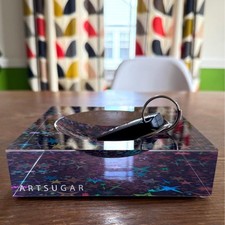 Acrylic Catchall Dish | ArtSugar Super Star Modern Lucite Bowl | Original Box picture