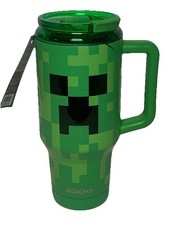 Igloo x Minecraft Green Creeper 32 oz Tumbler Travel Mug NWT picture