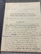 WWII USS South Dakota Guadalcanal USMC Handwritten Medal Citation Draft 1942 picture