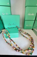 NEW American West Sterling  Multi Gemstone Pastels Torsade Necklace, 17”-20” picture