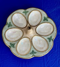 Antique Nippon Oyster Plate 1891-1921 Hand Painted Intact Center Handle EUC picture