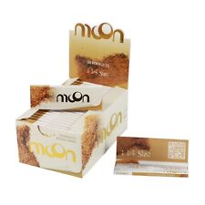 Moon Unbleached Wood Rolling Paper 1 1/4 Size Tobacco 77 mm Full Box 50 Packs picture