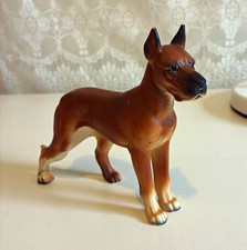 Vintage Mid Century Fawn Great Dane Dog Porcelain Figurine Statue 5” MCM picture
