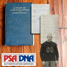 KNUTE ROCKNE Personally Owned NOTRE DAME Textbook Not Autograph or Signed * PSA picture