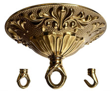 5.51 Inches Diameter Brass Light Canopy Kit with Hooks, A-01 Antique Chandelier picture