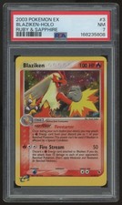 2003 Pokemon Blaziken Ruby & Sapphire Holo #3 PSA 7 picture