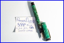 1920s Jade Green Parker Duofold Senior Lucky Curve Pen Medium 14K Gold Feather picture