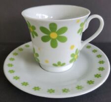 Darice Tea Cup Green Daisy Floral Teacup and Saucer Set picture