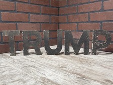 Vintage Wagner 6” TRUMP Cast Aluminum Movie Theatre Marquee Letters—FAST SHIP picture