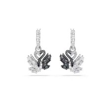 Swarovski Black and White Swan Earringse picture