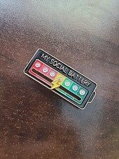 My Social Battery Pin, Fun Enamel Emotional Pin Mental Health Gifts picture