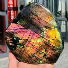 5.15lb Large Amazing Purple Yellow Labradorite Quartz Crystal Specimen Healing picture