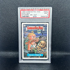 Topps Garbage Pail Kids 1988 Die-Cut Sticker Picky Nick #585a PSA 9Cert 25624734 picture