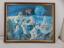 Vintage 1969 Vari-Vue G-60 Apollo 11 Moon Landing 3D Lenticular Framed Picture picture