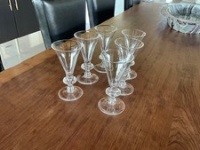 Set of 6 Steuben trumpet shaped red wine goblets, style 7737 picture