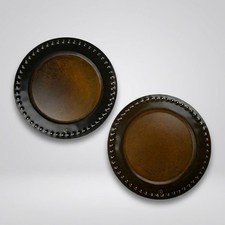 SET OF 2 -Jan Barboglio Hand Forged Iron Studded Charger Plate Platter 14