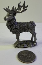 Vintage Solid Pewter Elk Standing picture
