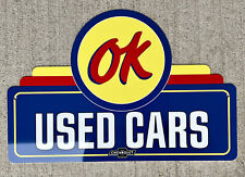 Vintage Style Large Ok Used Cars Die-cut 18 Inches Aluminum  Garage Sign picture