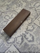 Jades S.A. Wooden Hinged Straight Razor Case Box, Red Velvet Lining picture