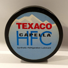 Texaco Capella HFC Promo Ice Hockey Puck Viceroy Canada Vintage Unique Collect picture