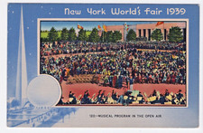 1939 New York World's Fair MUSICAL PROGRAM OPEN AIR 120 Concert Vintage Postcard picture