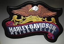HARLEY DAVIDSON EAGLE BANNER EMBROIDERED (XXL) PATCH picture