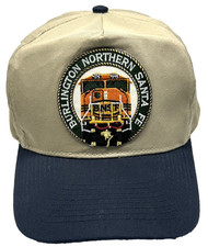 Vintage Burlington Northern Santa Fe Hat Cap Strap Back Railroad Patch Otto BNSF picture