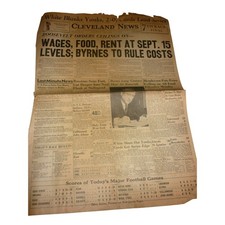 Oct 3 1942 Cleveland News WWII Newspaper 1942 World Series Cardinals Yankees picture