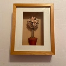 Framed 3D Floral Topiary Art picture