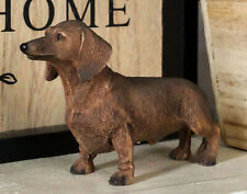 Adorable Lifelike Pet Pal Chocolate Dachshund Sausage Dog Miniature Figurine picture