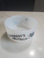 Vintage Fire King Satirday Child Cereal Bowl Excellent Condition picture