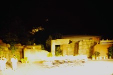 c1960's Kodachrome 35mm Slide, Nighttime Theater Stage Production Stone picture