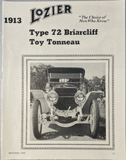 1913 Lozier 72 Briarcliff Toy Tonneau 