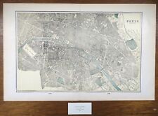 Vintage 1900 PARIS FRANCE Map 22