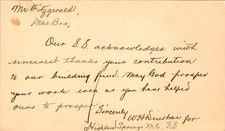 1916 Highland Springs ME Sunday School Note Postcard Danville VA Jefferson picture