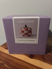 Scentsy Patchwork Pumpkin Warmer - Checkered Checker Fall Halloween SOLD OUT picture